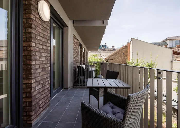 Apartament Sleek With Balcony And Parking Budapeszt